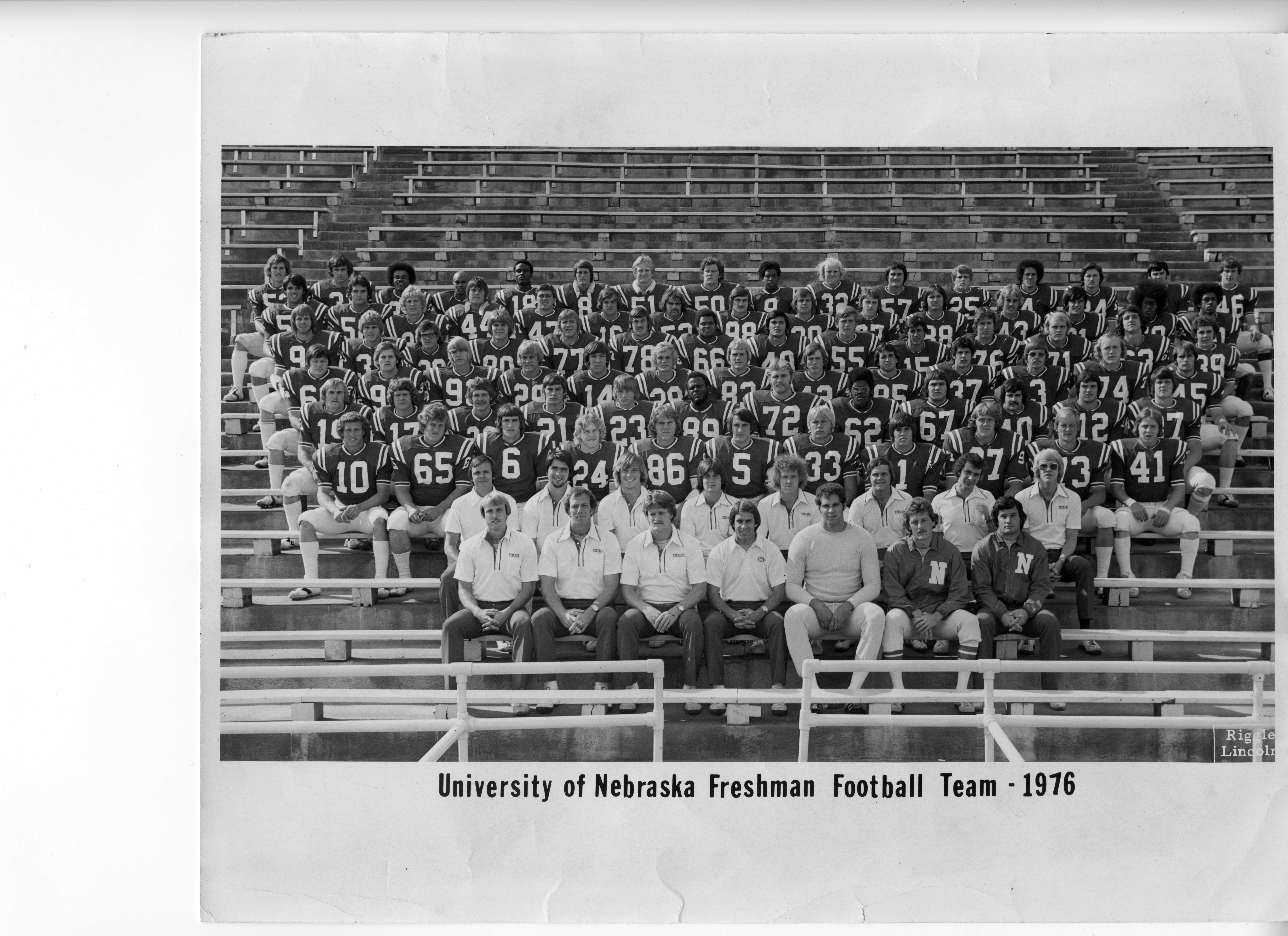 photo of husker football 1976